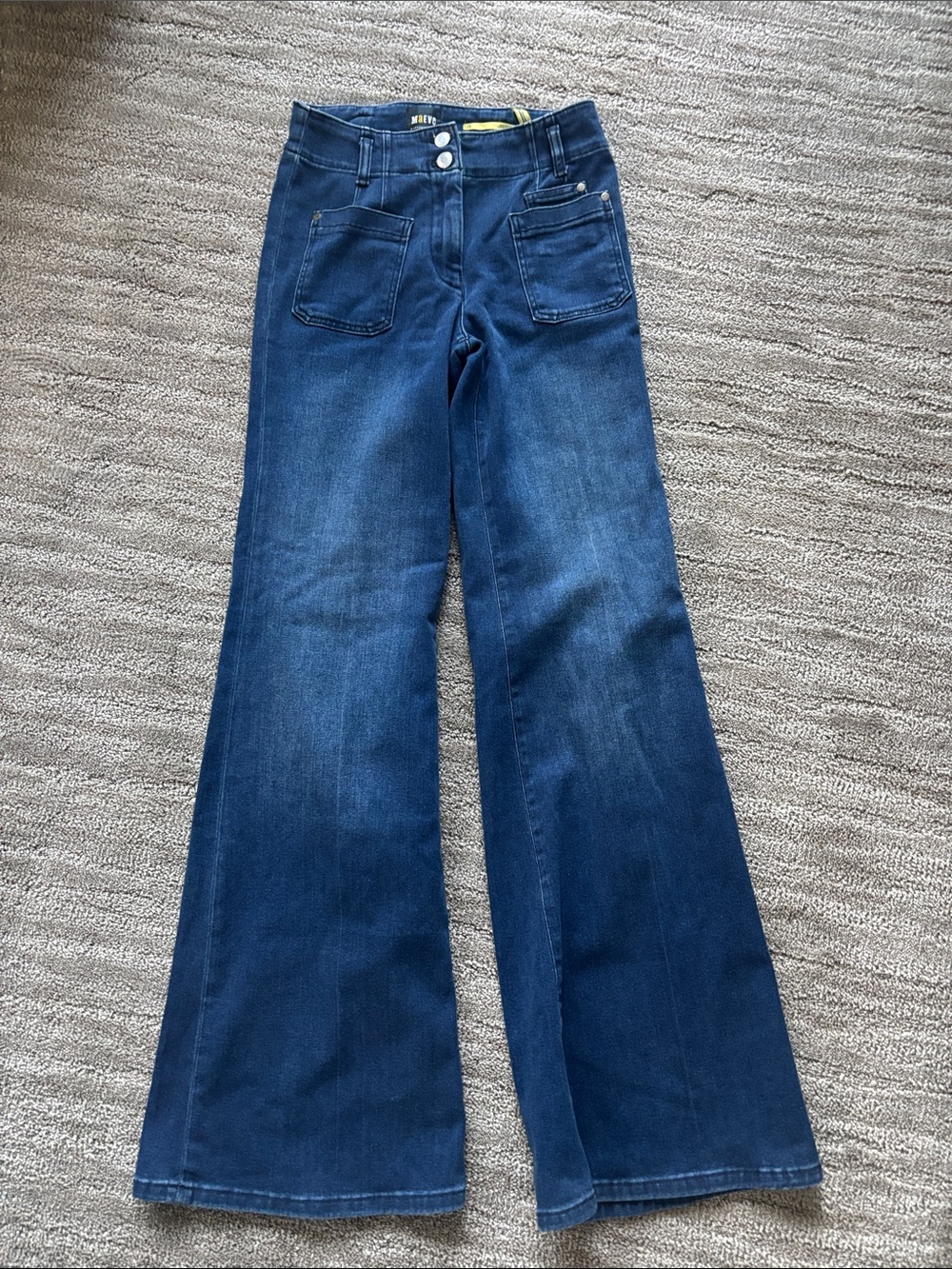 Anthropologie Dark Blue Wide-Leg Flare Jeans